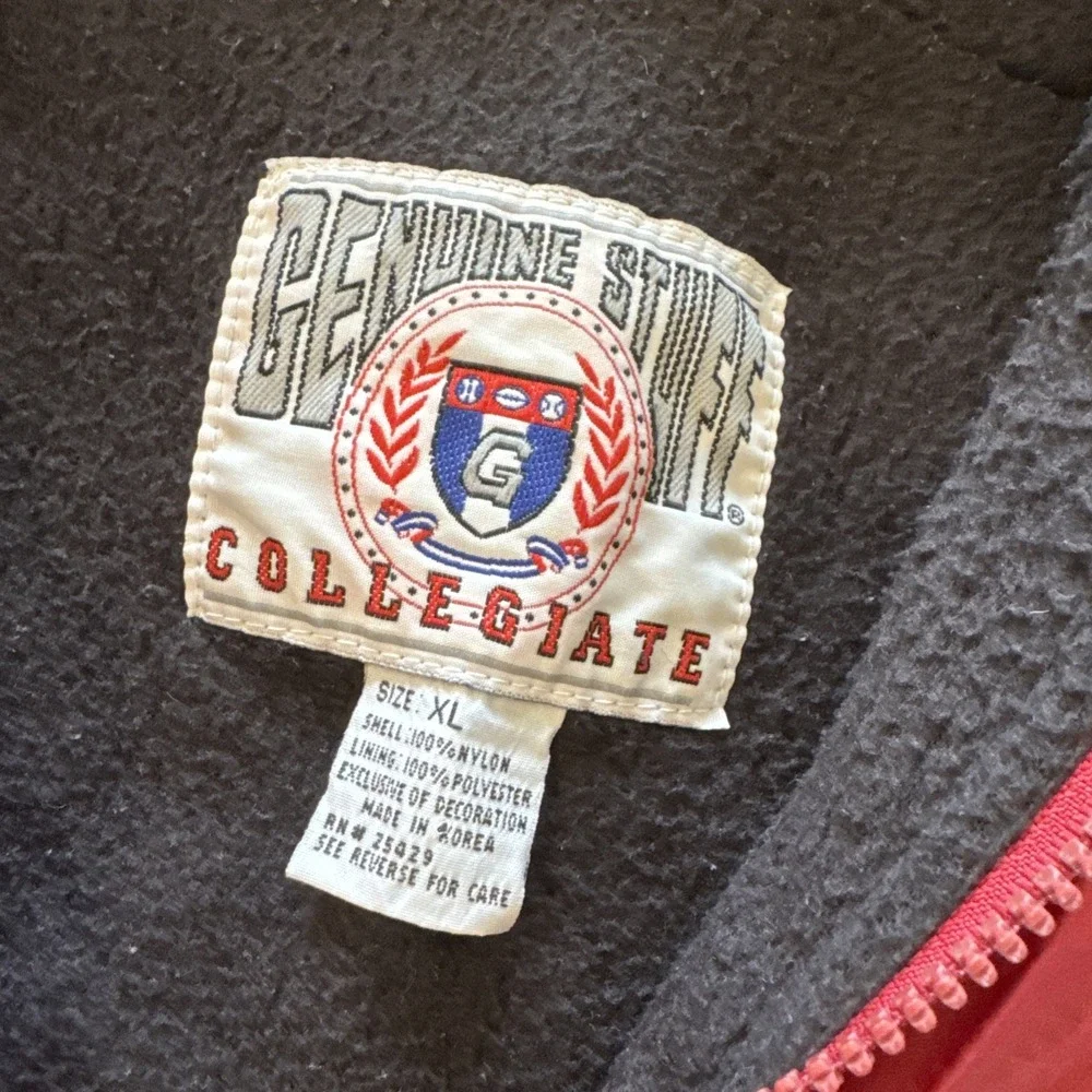 Vintage‎ Alabama Crimson Tide Puffer Jacket Mens XL 90s Genuine Stuff Red